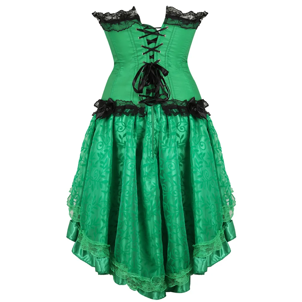 Платье в стиле стимпанк большого размера Викторианский готический корсет на