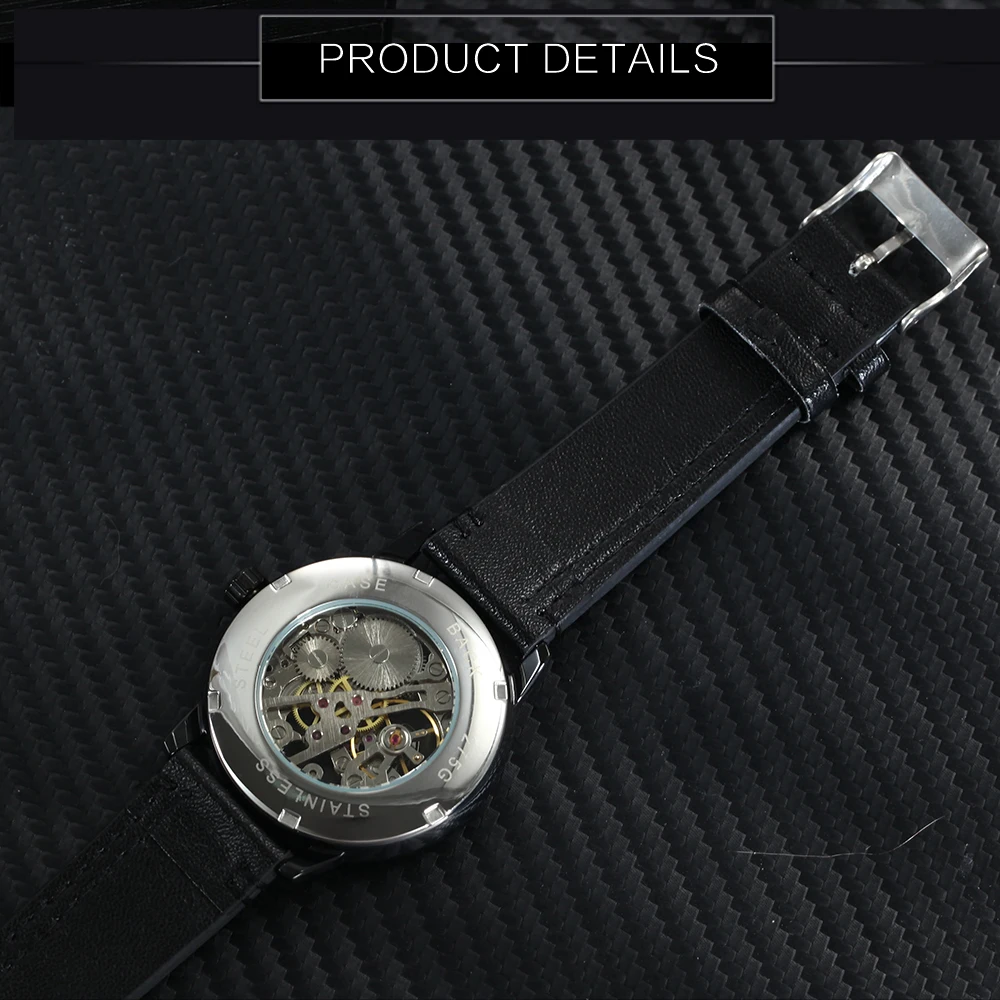 WINNER официальный бренд класса люкс Модные Бизнес золотые часы мужские из