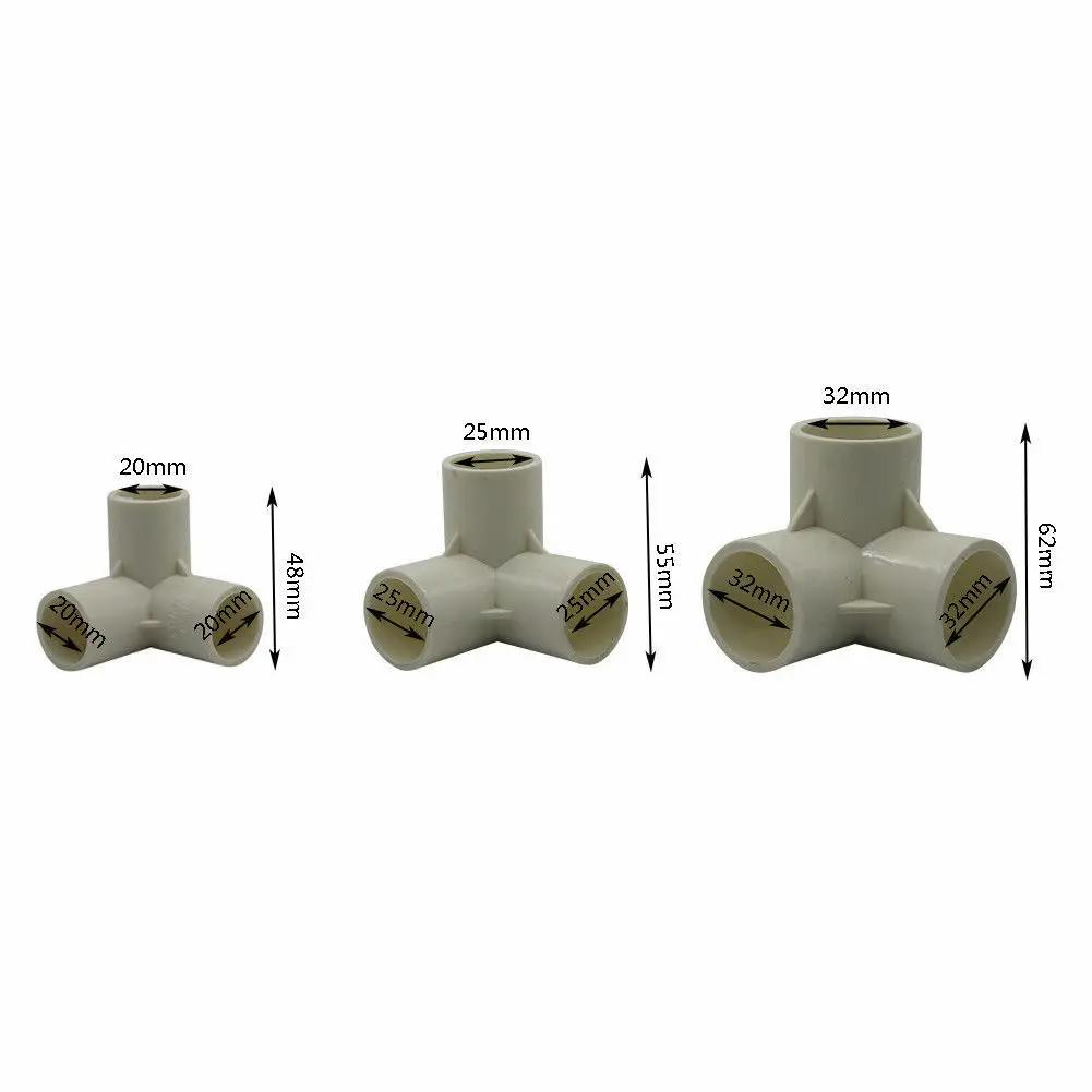 3 Ways(8PCS) 8 шт х 20 м/35mm/32 мм ПВХ водопроводная труба Разъемы Адаптера к садовому шлангу Диаметр 3/4/5/6 выходов для приусадебное Садоводство Jardineria трубки - Цвет: 3 Ways(8PCS)