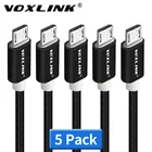 VOXLINK микро USB кабель Мобильный телефон кабели алюминиевый нейлон зарядки подходит для Samsung xiaomi LG Galaxy, HTC Android usb кабель