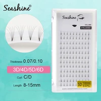 seashine short stem premade fans prefanned 3d4d5d6d volume lashes eyelash extension premade volume fans