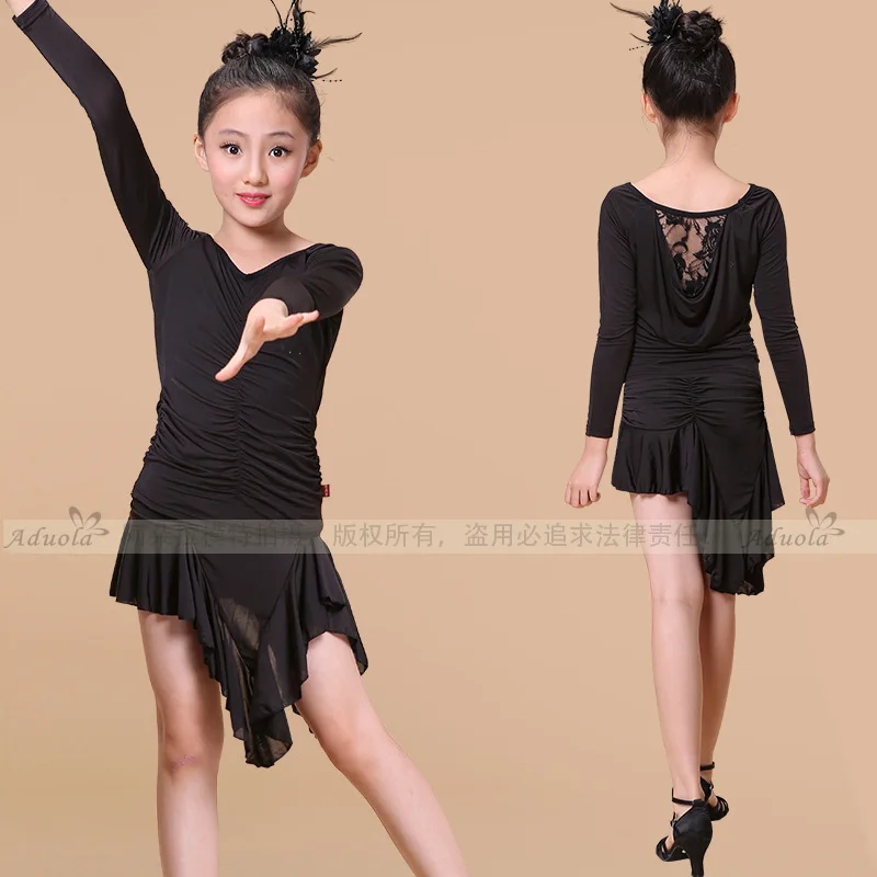 Детское платье с длинным рукавом для бальных танцев | Тематическая одежда и