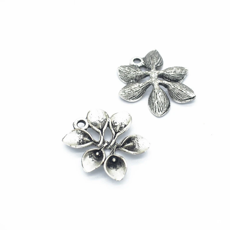

25pcs Flowers Charms DIY Jewelry Making Pendant Fit Bracelets Necklaces Earrings Handmade Crafts