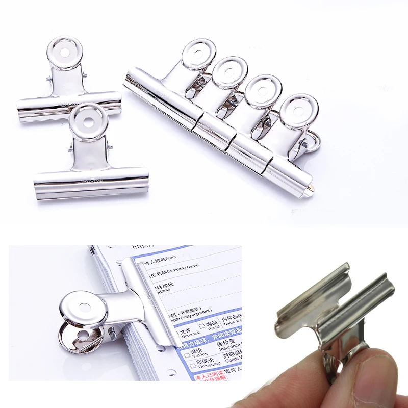 10 шт./лот мини Bulldog Meno зажим из нержавеющей стали бумажные зажимы для писем
