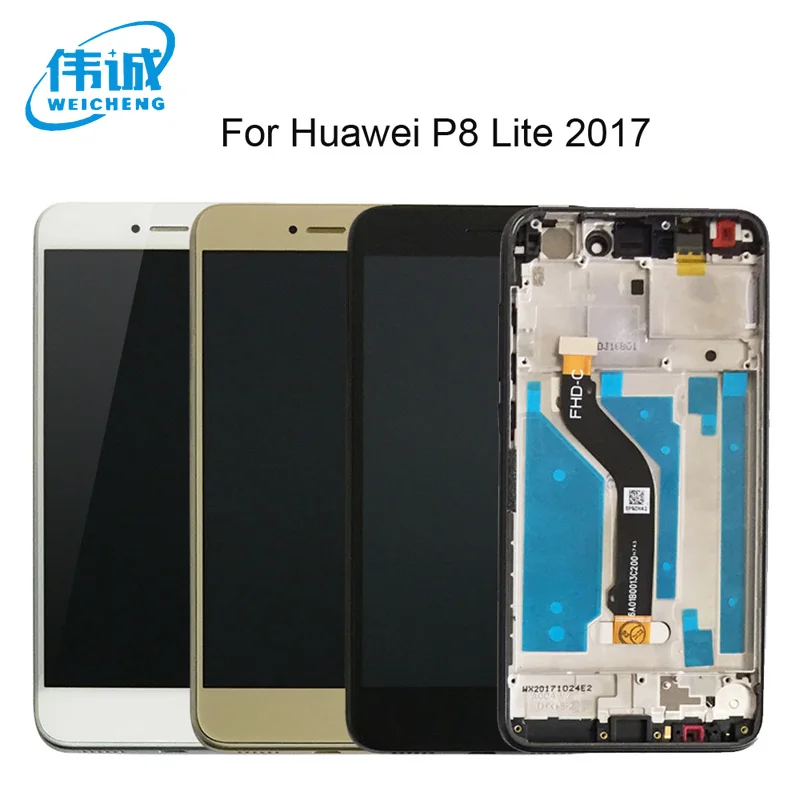 

LCD Sensor With Frame For HUAWEI P8 Lite 2017 LCD Display Screen Replacement For Huawei P9 Lite 2017 LCD SCreen PRA-LA1 PRA-LX1