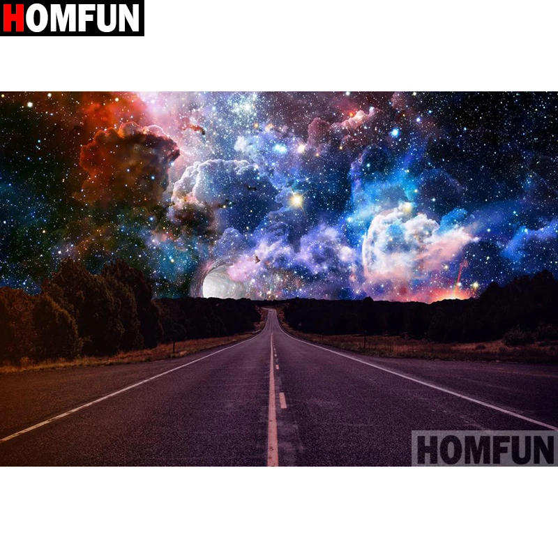 Алмазная 5D Вышивка HOMFUN звездное небо картина сделай сам с полными