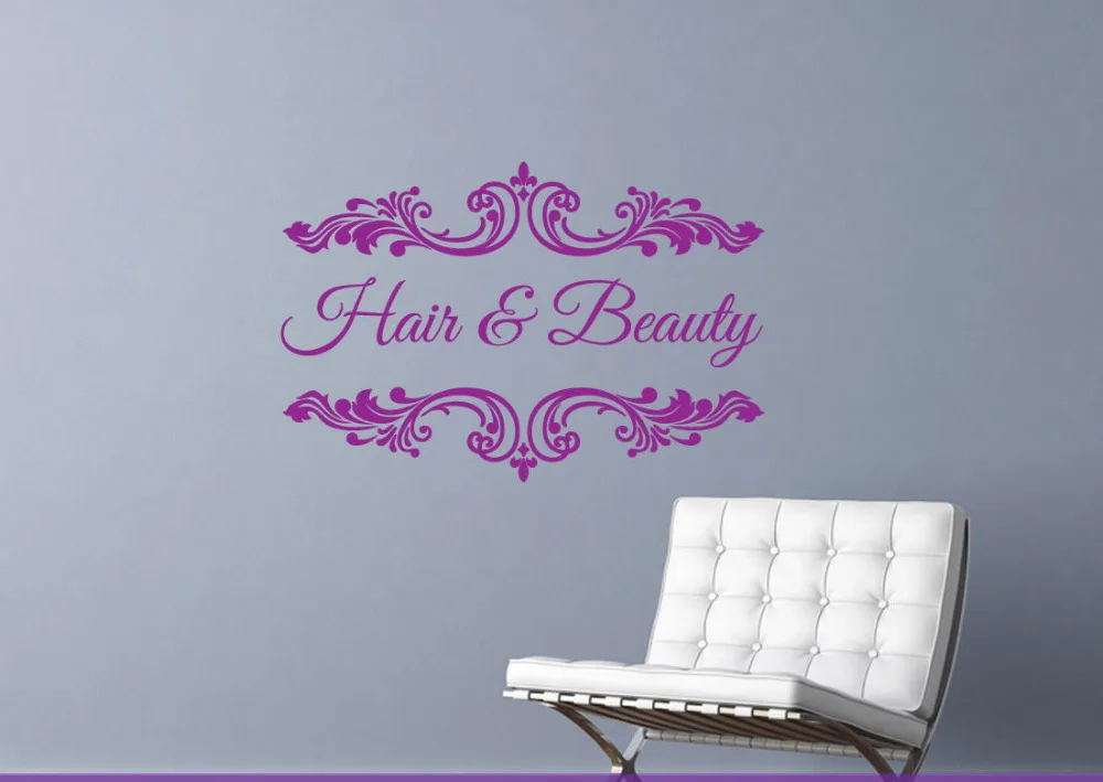 Персонализированные для придания красоты волосам настенные наклейки Салона Спа