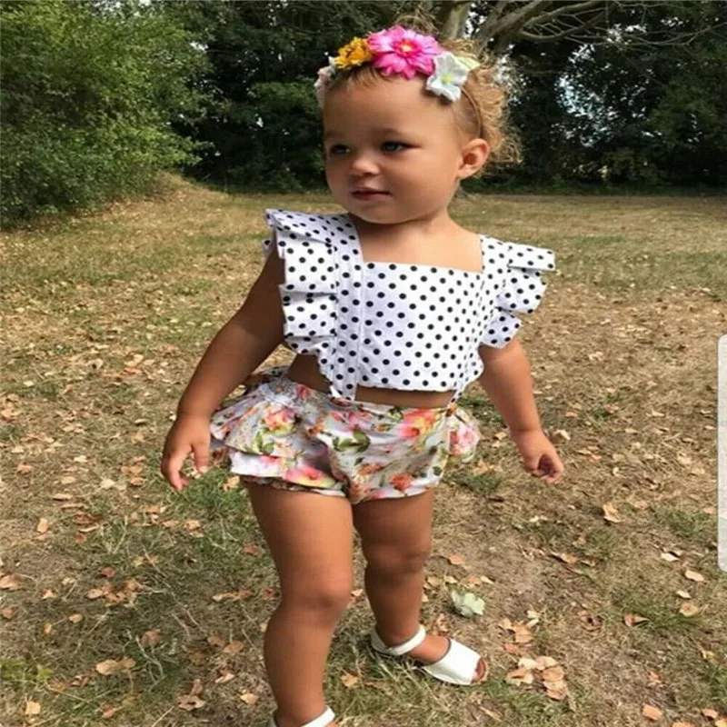 Детское хлопковое боди с открытой спиной и оборками круглым вырезом|Боди для