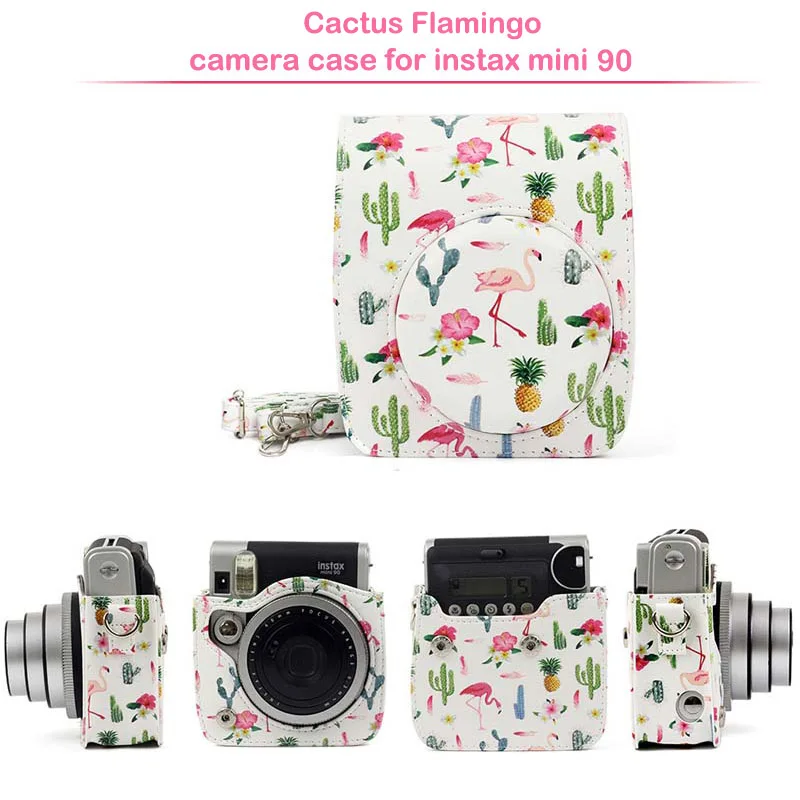 Чехол для камеры Fujifilm Instax Mini 90 чехол из искусственной кожи с плечевым ремнем Polariod