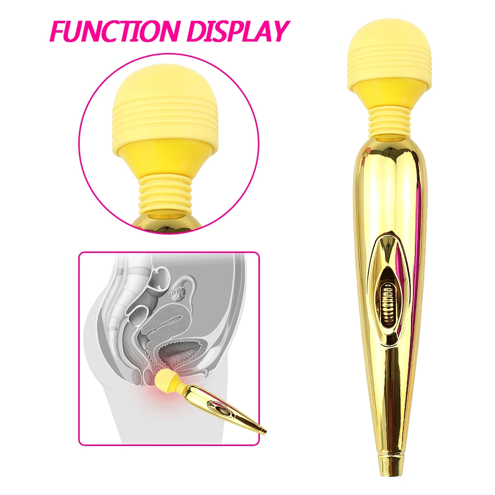 Регулируемый Мощный Тихий Вибрационный Массажер AV вибратор для женщин usb зарядка