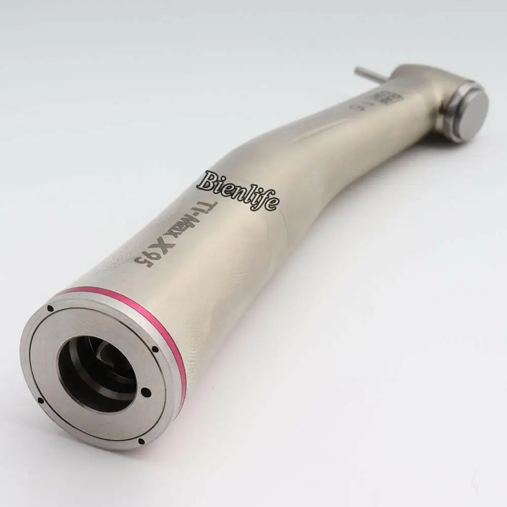 

Ti Max X95 Style Dental 1:5 Increasing Contra Angle Handpiece Red Ring Push For Dentistry Equipment