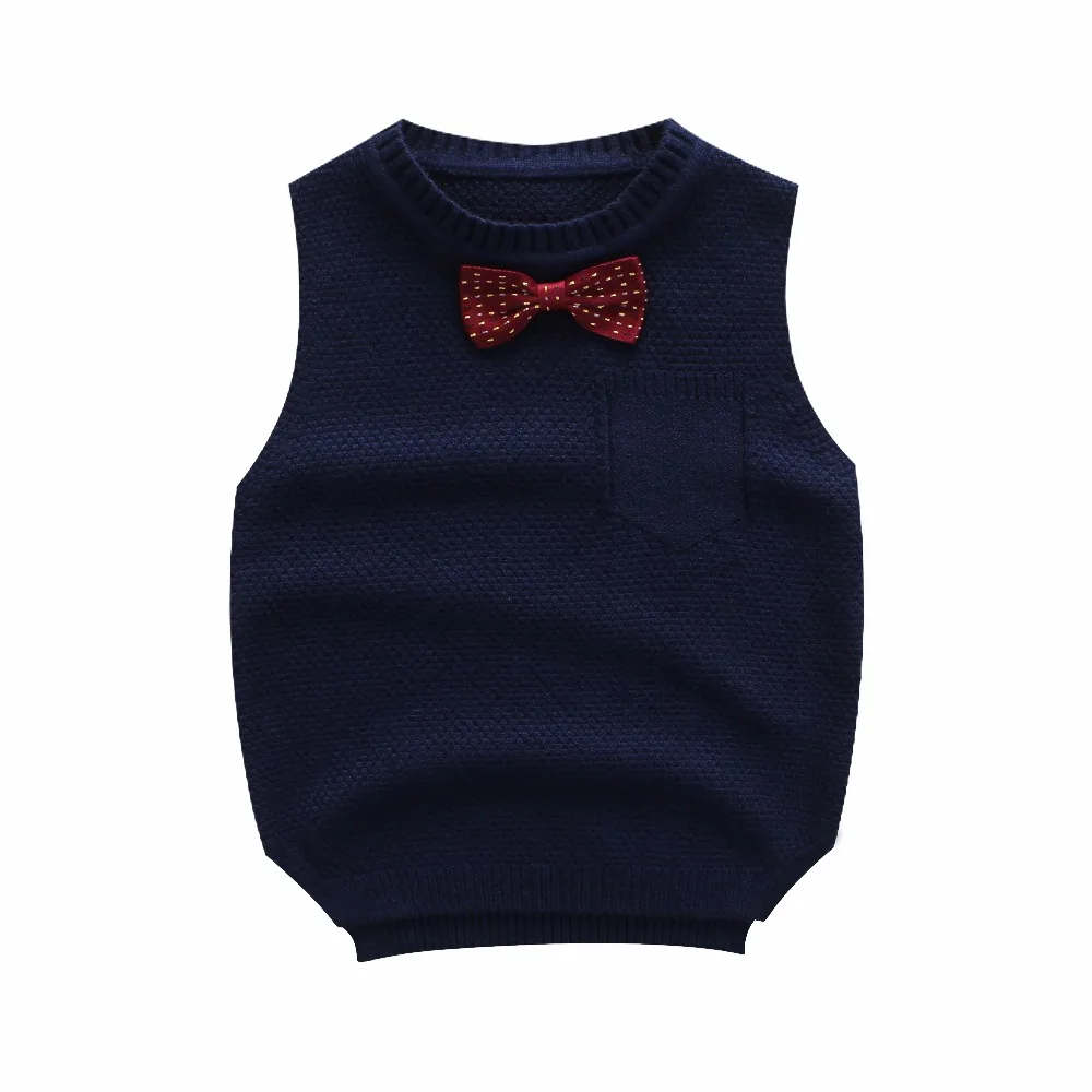 От 2 до 7 лет Детский свитер Жилеты roupas infantis Однотонная Одежда для мальчиков Сезон