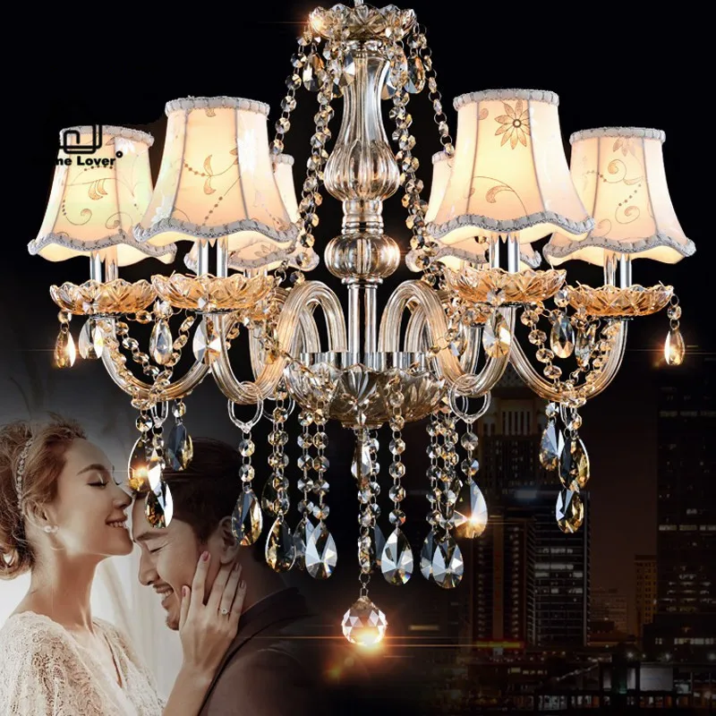 Люстры освещение для дома спальни кухни Коньячный цвет Современные светодиодные