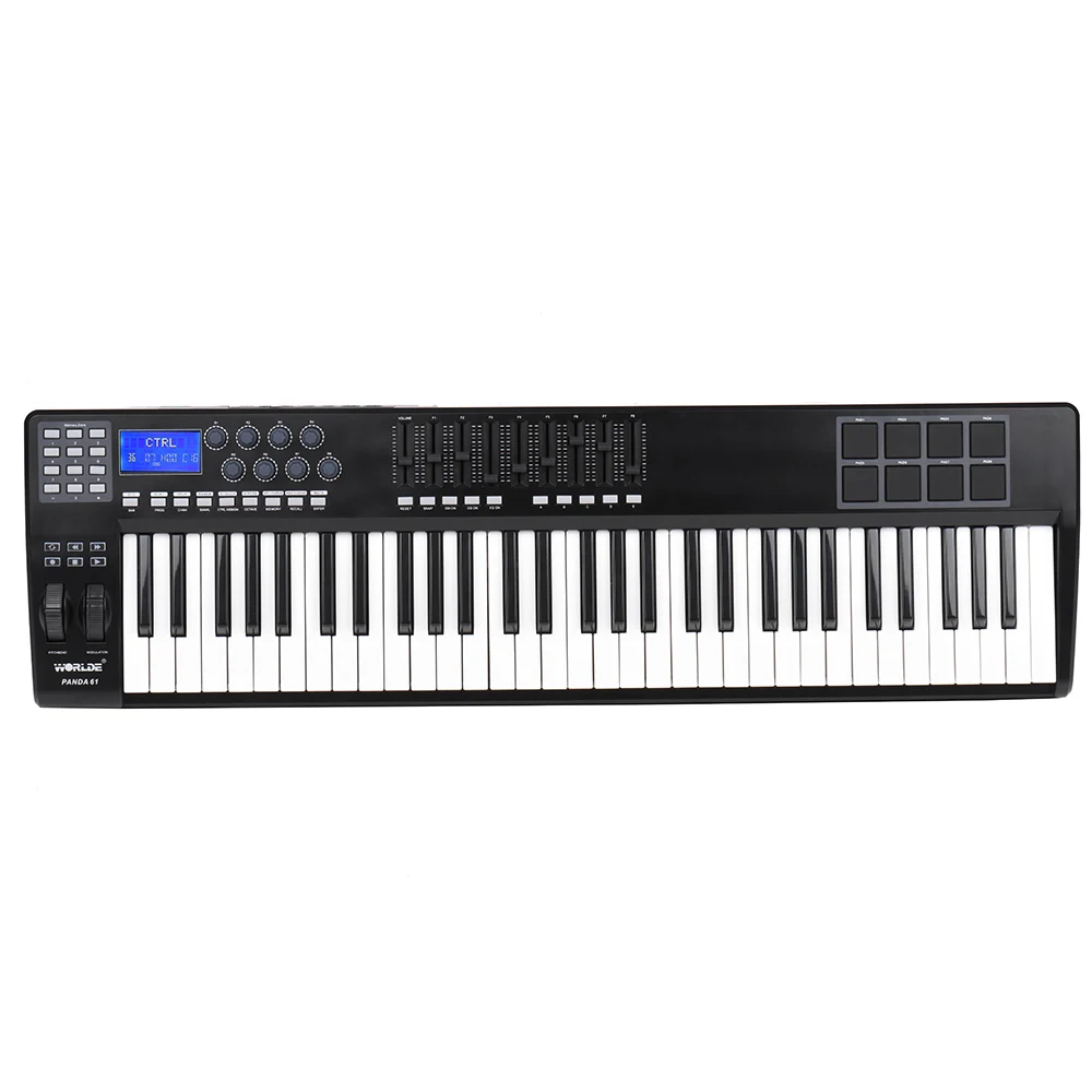 61 клавишный USB MIDI контроллер клавиатуры 8 барабанных подушек с кабелем|pad pad|pad