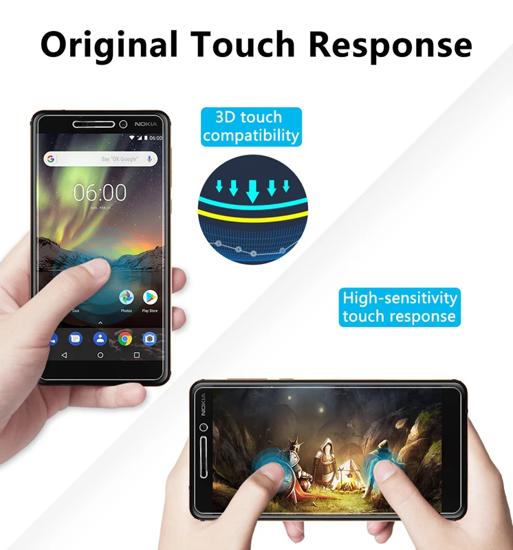 Wangcangli 2.5D Закаленное стекло для Nokia 6,1 защита экрана 9 H ультратонкое Защитное стекло для мобильного телефона