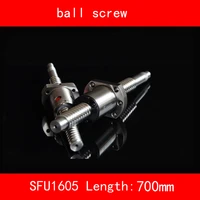 thread 16mm ball screw rolled sfu1605 length 700mm1605 flange single ballnut 3d print cnc parts standard end bkbf12