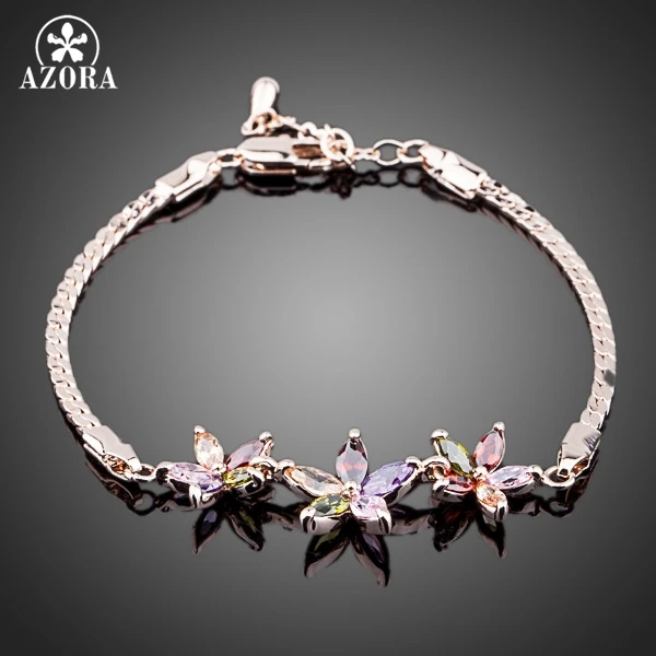 Браслет с австрийскими кристаллами Stellux цвет розового золота|a bracelet|bracelet ajewelry