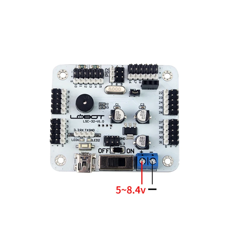 Servo Controller 32 CH Board with PS2 Handle Receiver Hexapod Bipedal RC Parts Robot | Игрушки и хобби