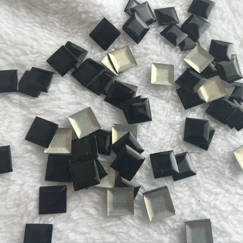 200 шт 10 мм квадратные черные стразы исправленное железо для ногтей свободные