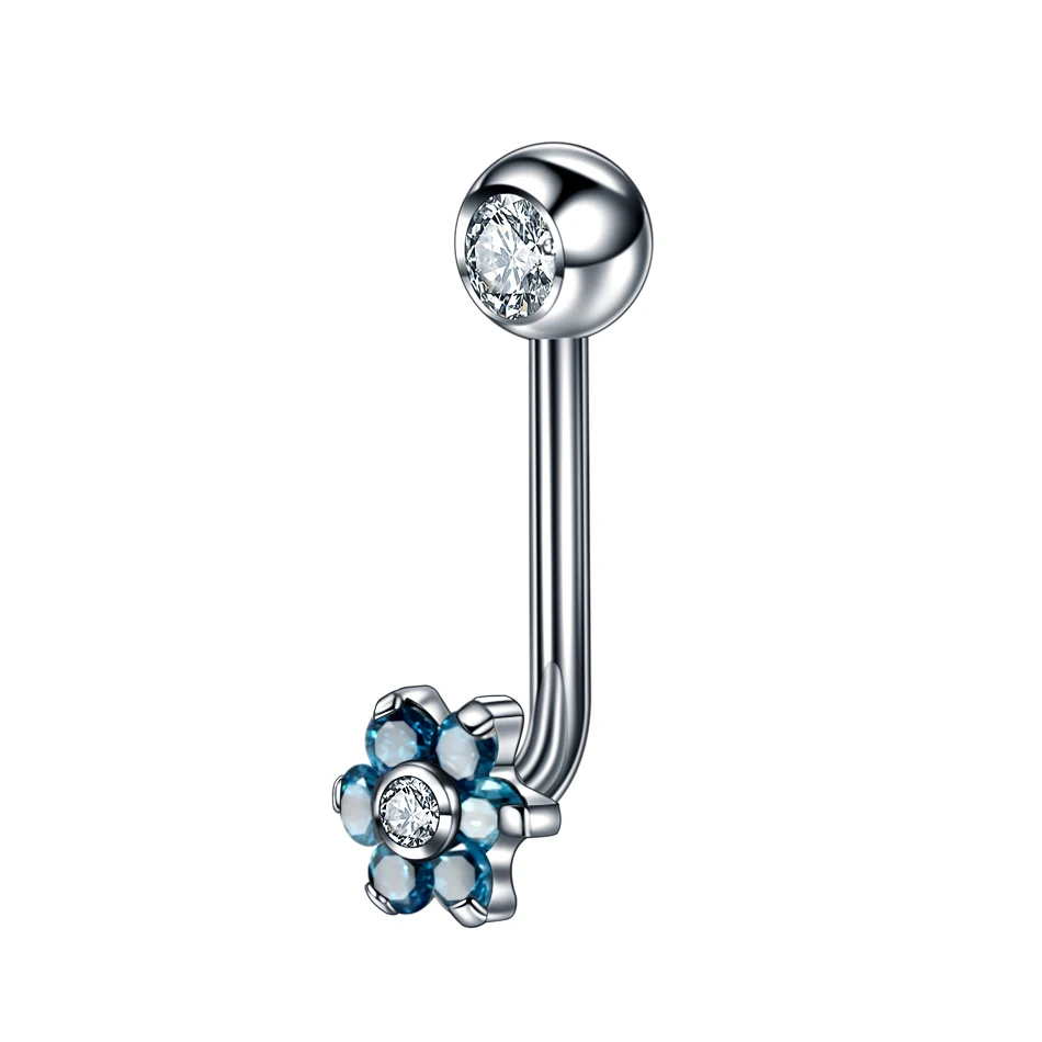 Aqua 1 шт. G23 титановые пирсинг для киски Кристина вертикальный капот Пирсинг Кольца для губ влагалище пирсинг генитальный ВЧ ювелирные изделия для тела Пирсинг - Окраска металла: Aqua