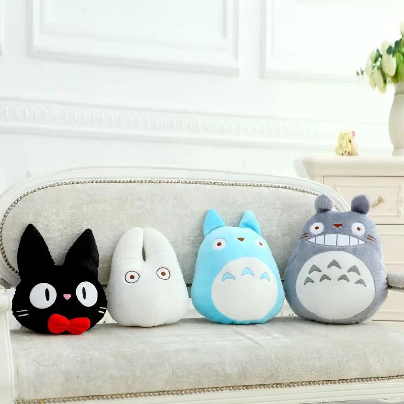 Мультяшная плюшевая набивная Подушка Тоторо мягкая подушка на спину кошка