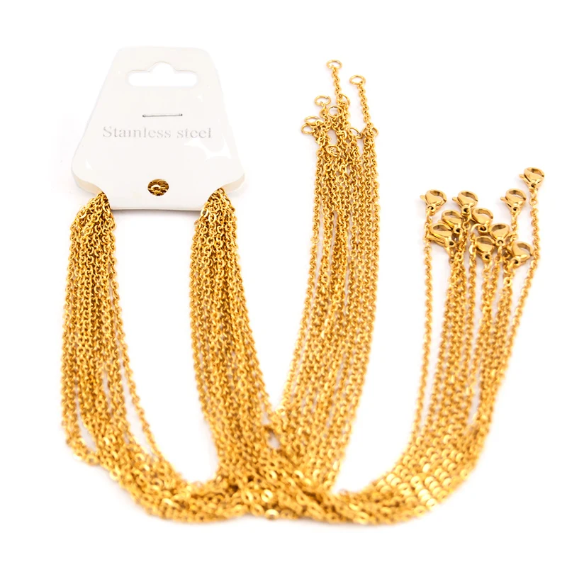5 шт. цепочка из нержавеющей стали золотого/серебряного цвета длинное ожерелье