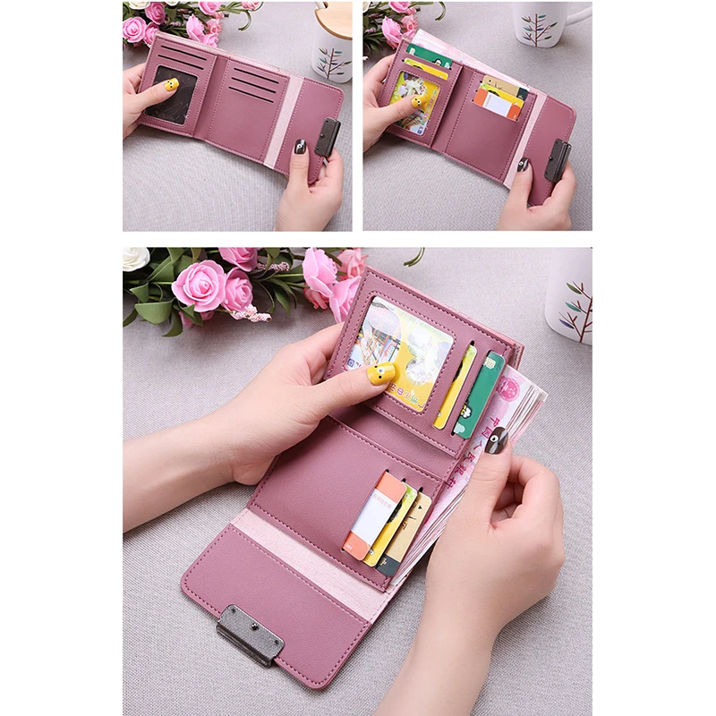 

2019 Summer Decoration Fashion Small Wallet Female Solid Student Wallet Cute Love Hasp Coin Purse Card Holder Female Clutch