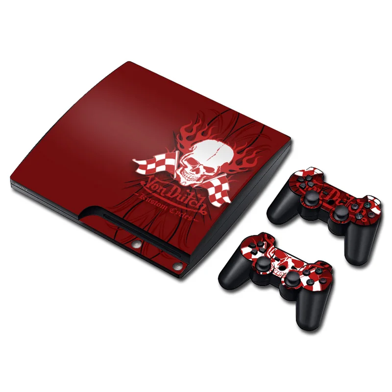 Череп, Каратель, кожа Наклейка для PS3 Slim playstation 3 консоли и контроллеры для PS3 скины наклейки виниловые