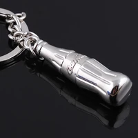 50 piecelot wedding gift mini cole bottle key chain silver plated key holder for birthday gifts baby shower souvenirs kc031