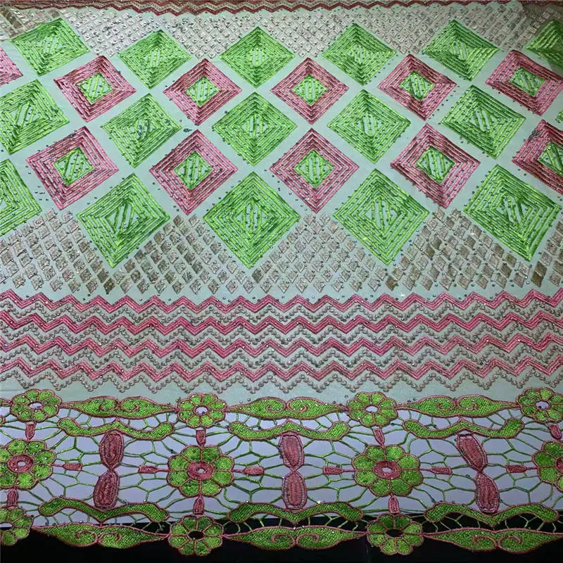 Африканская кружевная ткань с бисером для свадьбы Высококачественная жемчугом и