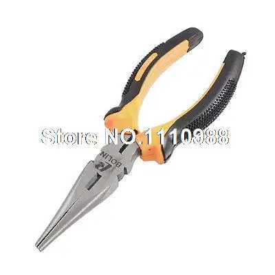 

6.5" Length Crimping Wire Long Needle Nose Pliers Tool Orange Black