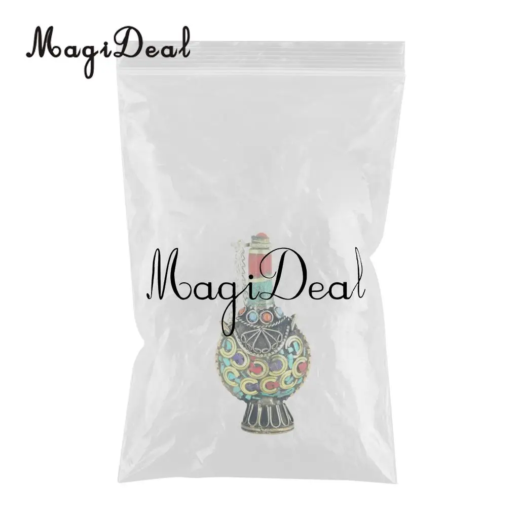 MagiDeal старинные тибетские Маленькие Бутылочки для табаков Непальские кулоны ручной работы бирюзовые украшения для домашнего декора