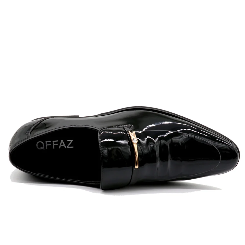 QFFAZ Men's Leather Shoes Genuine Wedding Pary Men Fashion Patent Dress Oxford | Обувь
