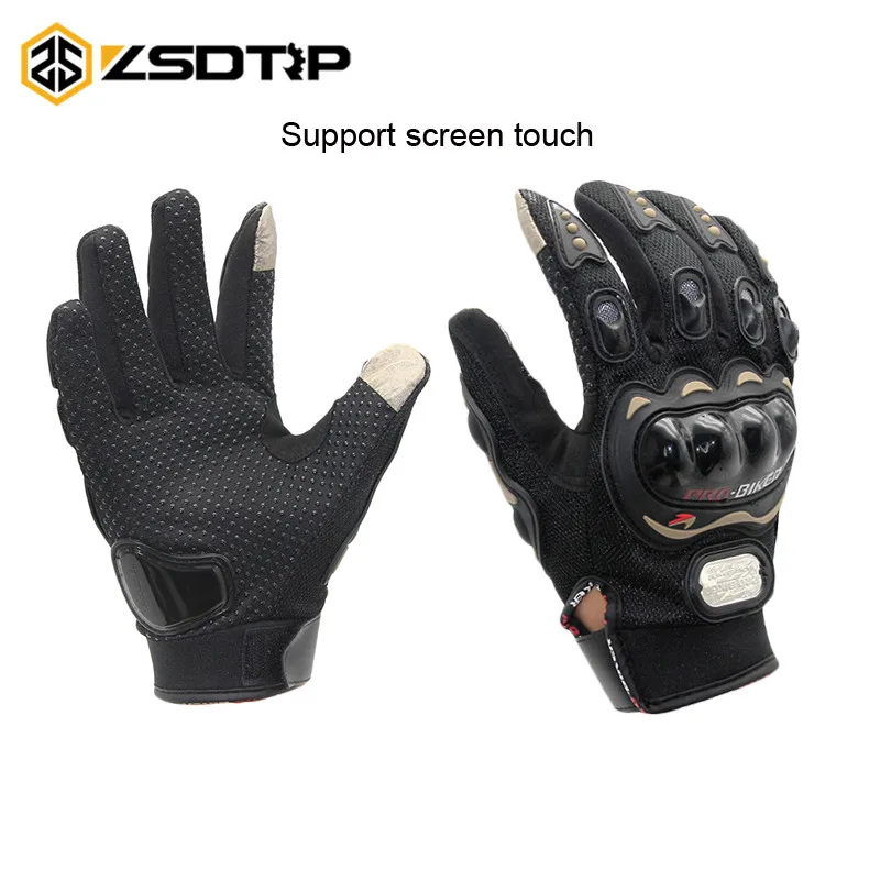 Мотоциклетные Перчатки ZSDTRP защитное снаряжение для сенсорных экранов зимние и