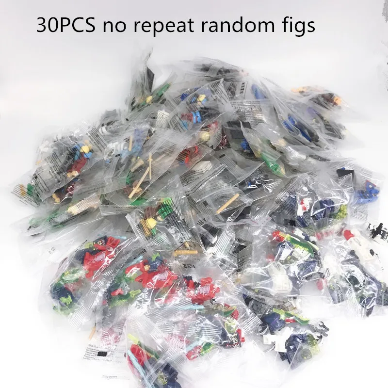 30 шт. без повторов случайные все сериалы разные фигурки s блоки с оружием