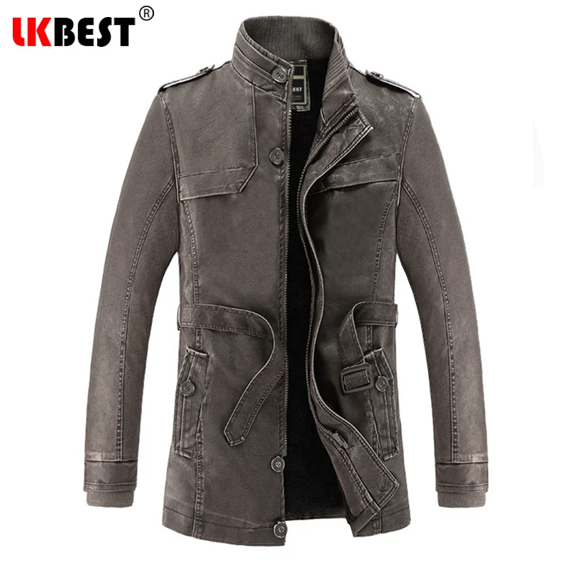 LKBEST 2020 Новая мужская кожаная куртка из искусственной кожи модная мотоциклетная
