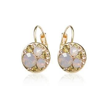 Light Pink MOONROCY Модные серьги с кубическим цирконием цвета розового золота австрийский кристалл для женщин подарок Прямая - Окраска металла: Light Pink