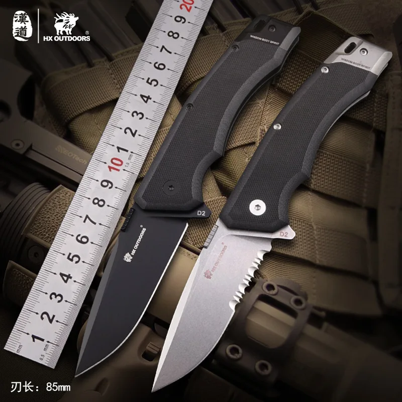 HX нож для выживания на открытом воздухе титановый лезвие D2 армейский охотничий