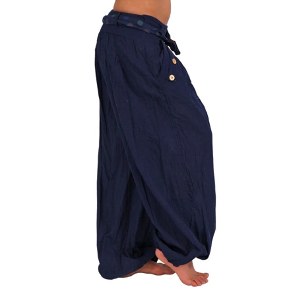 Женские свободные длинные брюки шаровары HEFLASHOR повседневные 2019|Брюки| |