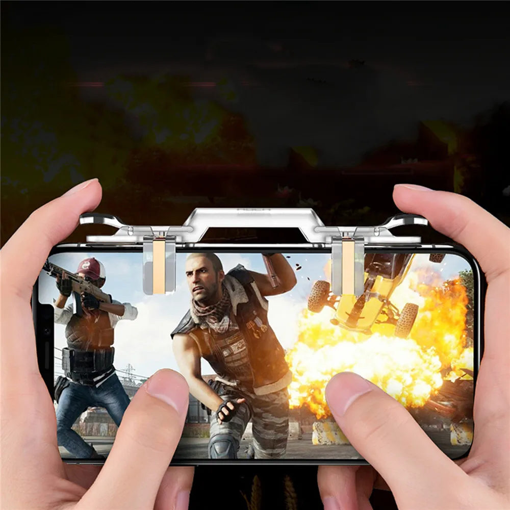 

4-7inch Cell Phone For PUBG Mobile Game Controller Sensitive Fire Button Key Gamepad Shooter Trigger Joystick for iphone Android