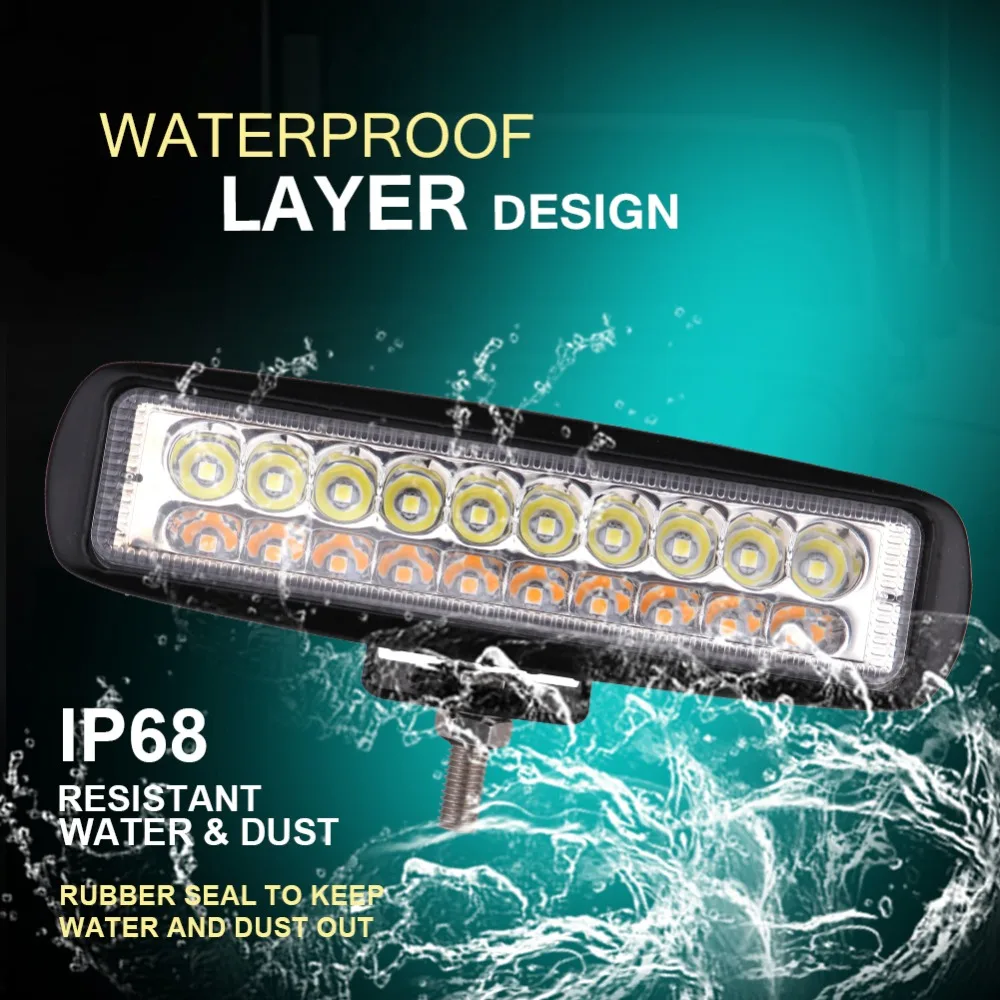 6 дюймов точечный светодиодный рабочий свет бар авто светильник 12 в 24 В LED