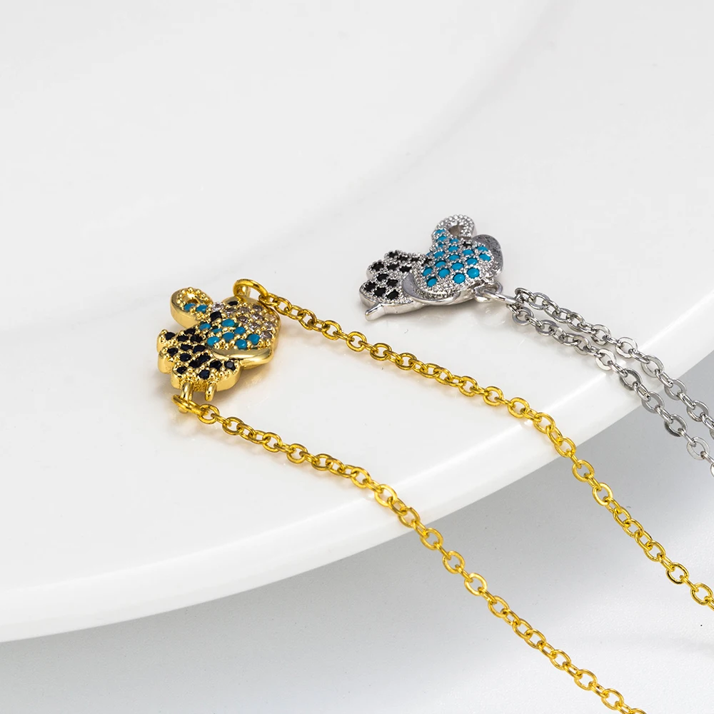 Ожерелье MEIBEADS 1 шт. модное микро с кубическим цирконием в виде слона для женщин