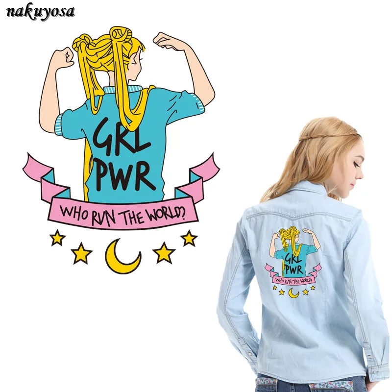 Sailor Moon моющиеся парчи на одном уровне футболка Ropa сделай сам украшение легкая