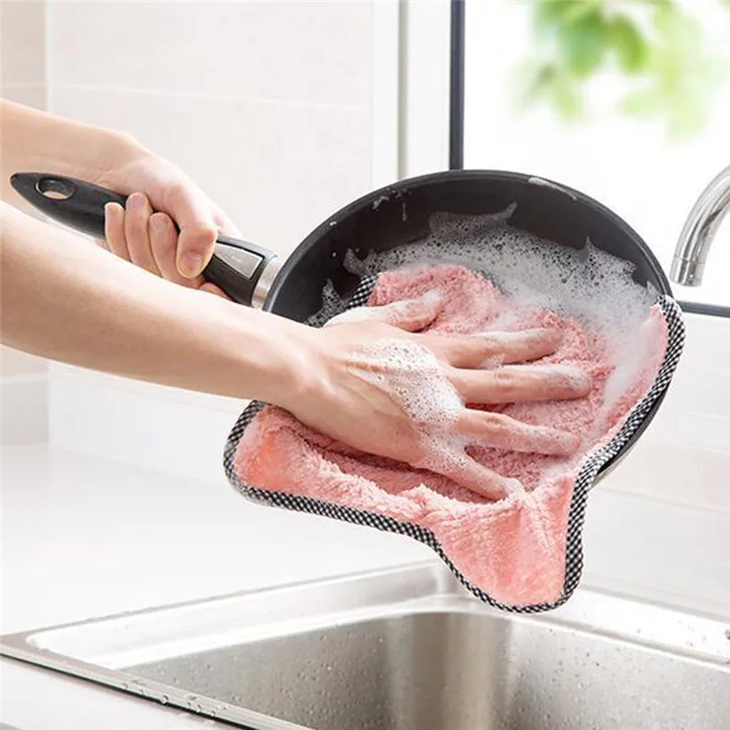 Кухонное полотенце кораллового бархата антипригарное масло бархат ручной