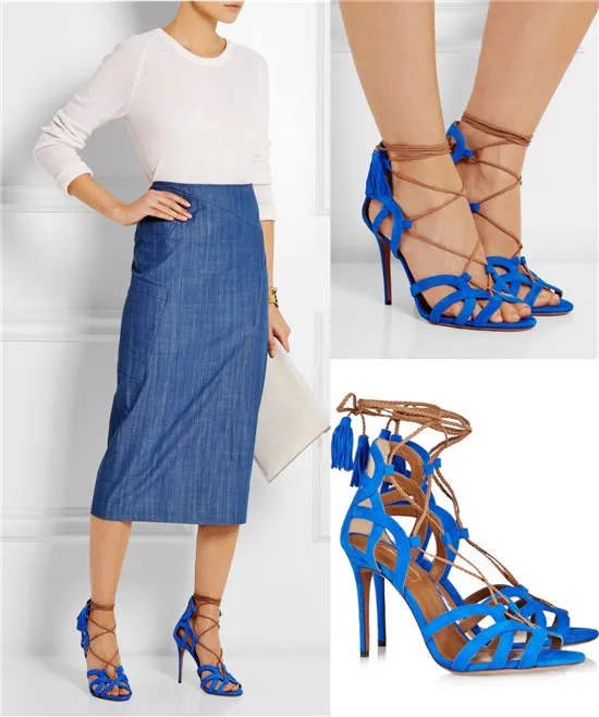 Женские босоножки-гладиаторы на высоком каблуке | Обувь