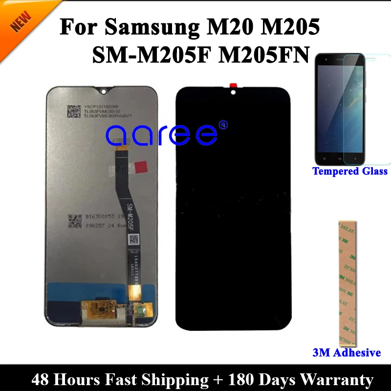 Тестовый ЖК-дисплей для Samsung M20 M205F LCD M20 M205F M205G/DS LCD для Samsung M20 M205F ЖК-экран сенсорный дигитайзер в сборе