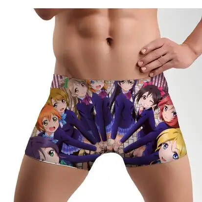 style1 Много стиля японского аниме LOVELIVE LOVE LIVE! Сексуальные мужские трусы для мальчиков, мужское нижнее белье, боксеры, трусы - Цвет: style1