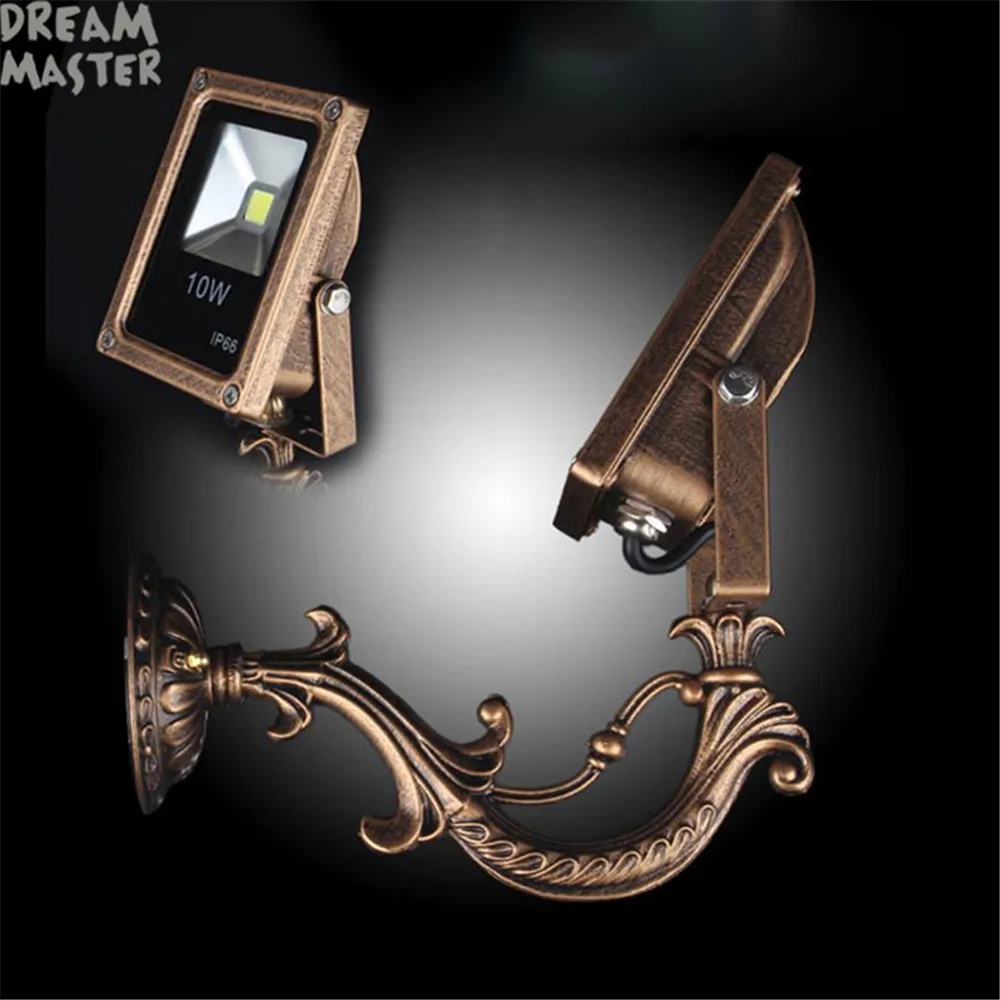 Бронзовые винтажные Уличные светодиодные точечные светильники 10 Вт