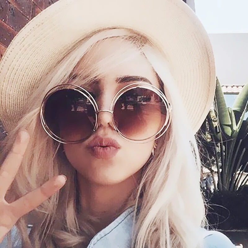 Брендовые дизайнерские винтажные Круглые Солнцезащитные очки TOYEARN в стиле