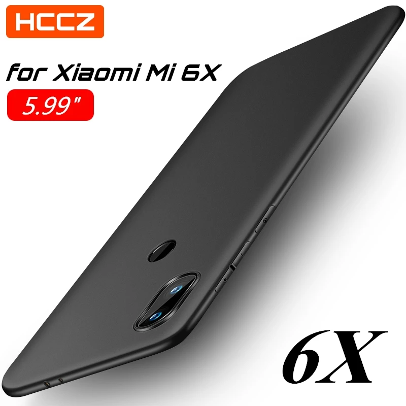 Матовый однотонный Мягкий силиконовый чехол HCCZ Mi 6X для Xiaomi Сверхлегкий